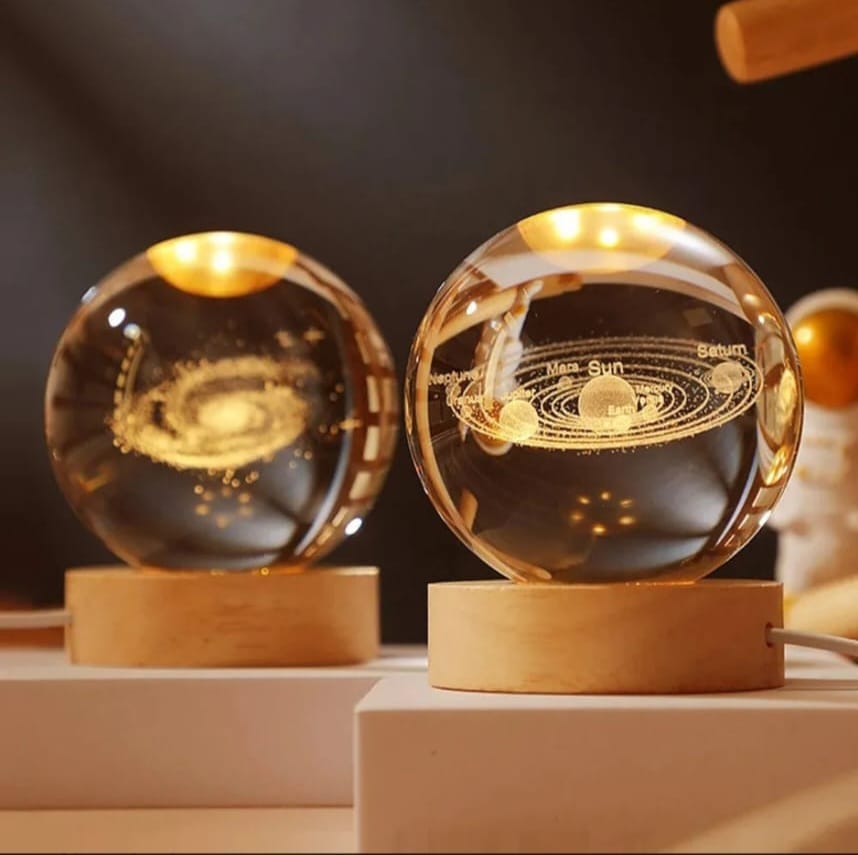 Bola de cristal, lámpara Led nocturna 3D