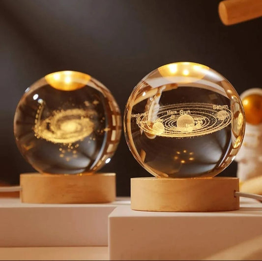 Bola de cristal, lámpara Led nocturna 3D