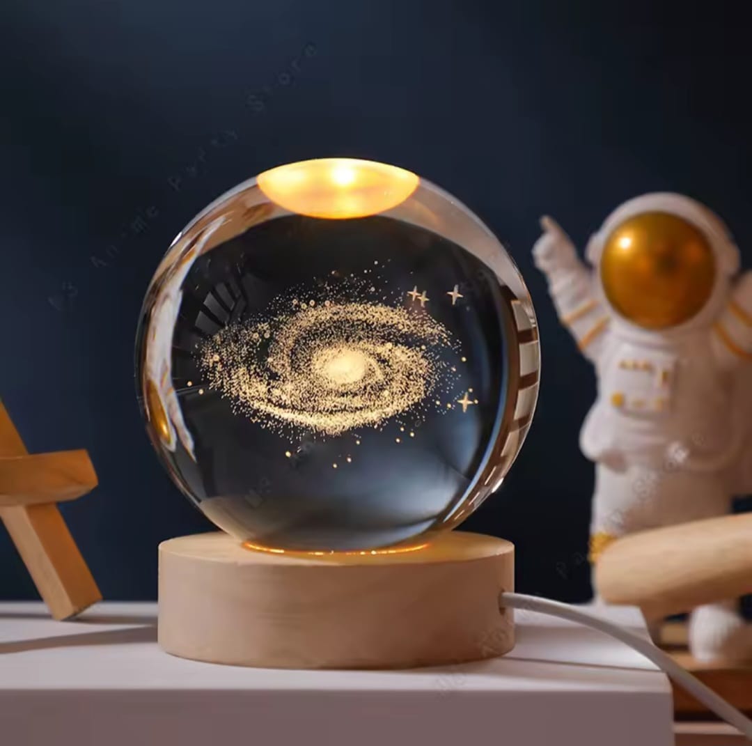 Bola de cristal, lámpara Led nocturna 3D