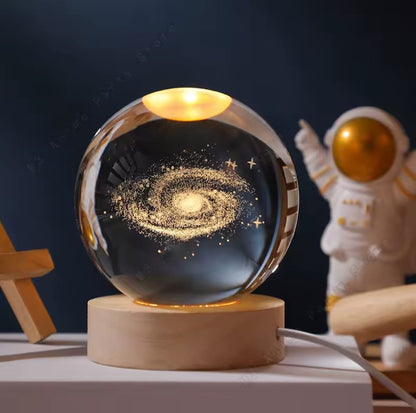 Bola de cristal, lámpara Led nocturna 3D
