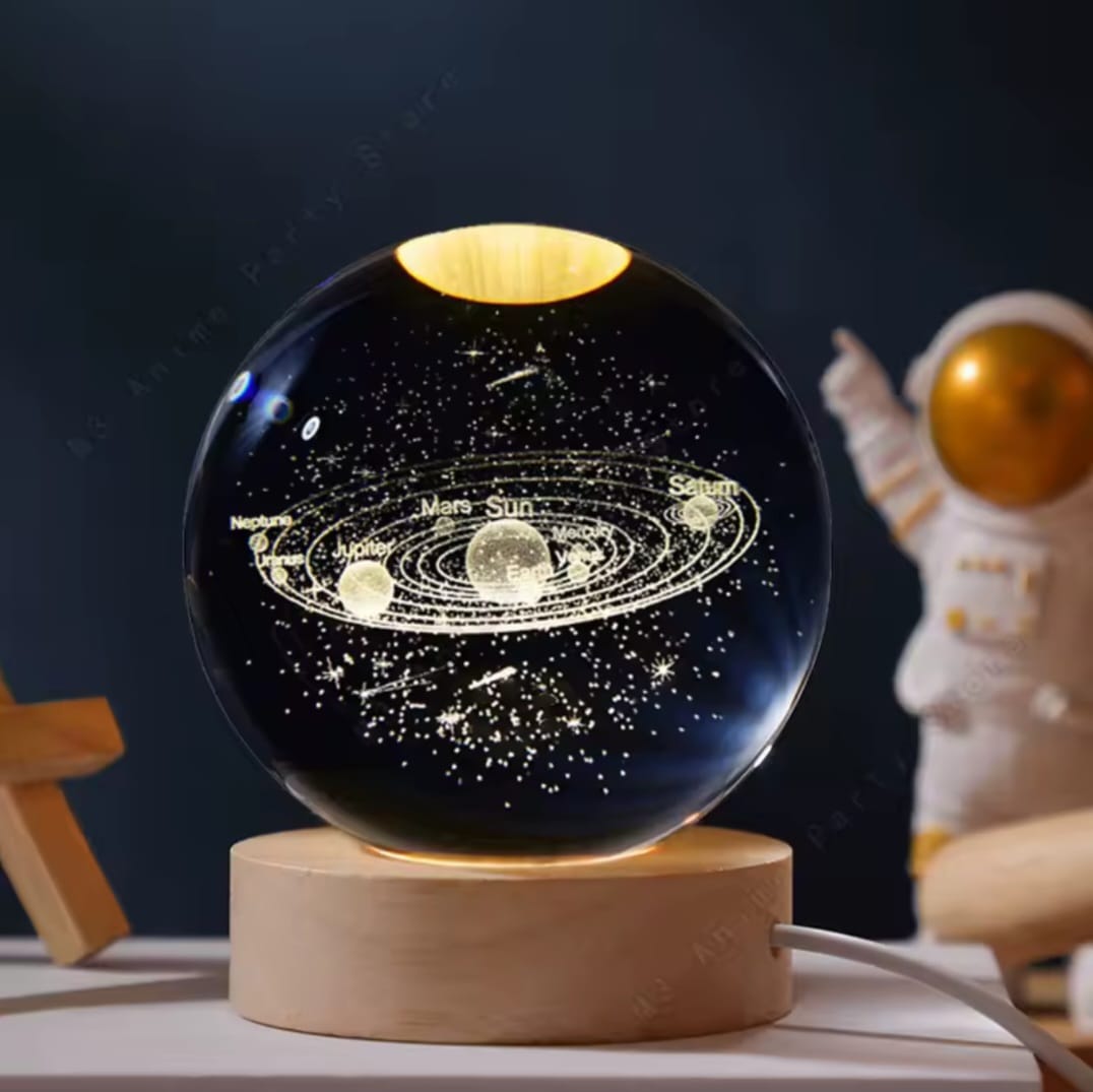 Bola de cristal, lámpara Led nocturna 3D