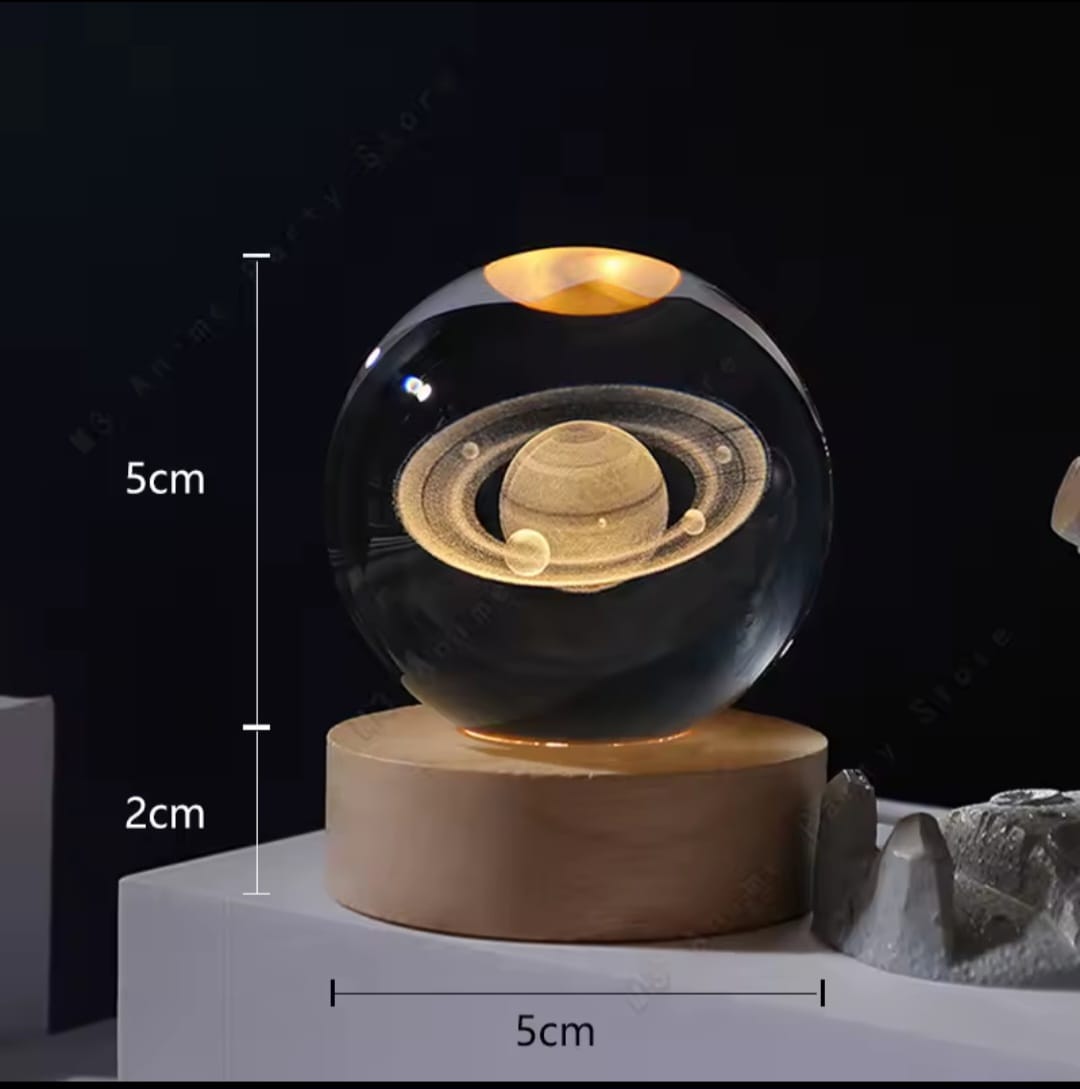 Bola de cristal, lámpara Led nocturna 3D