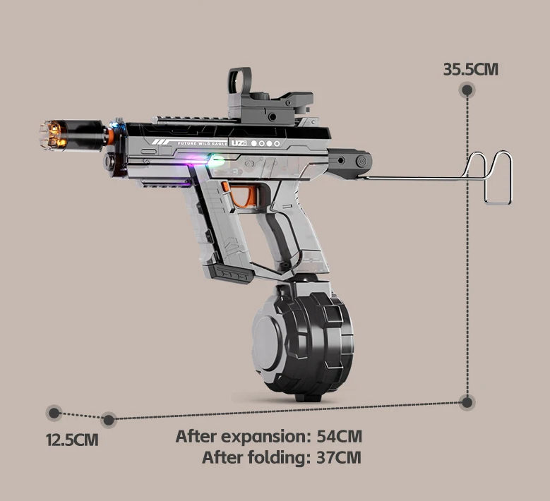 Pistola de agua eléctrica UZI - de tiro al aire libre de verano