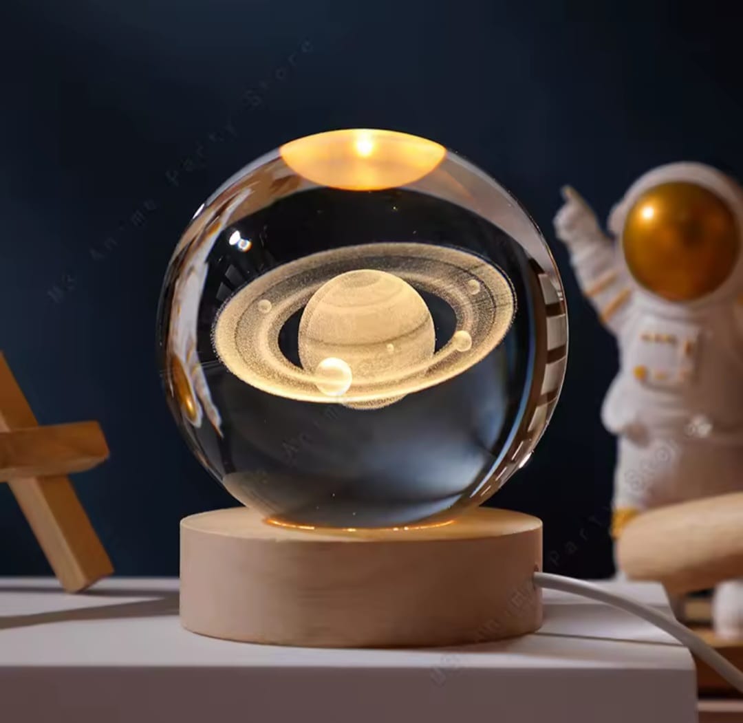 Bola de cristal, lámpara Led nocturna 3D