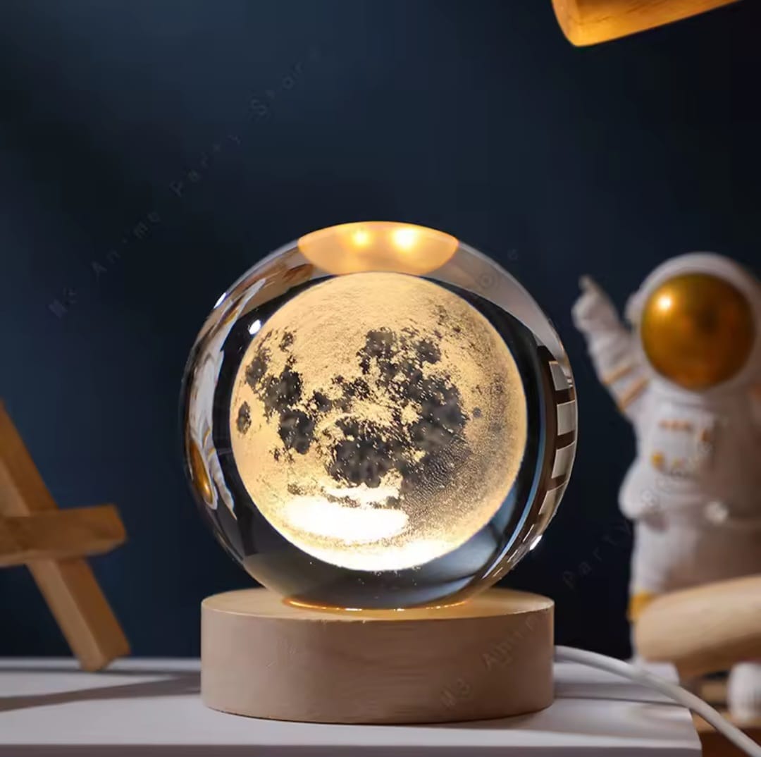 Bola de cristal, lámpara Led nocturna 3D